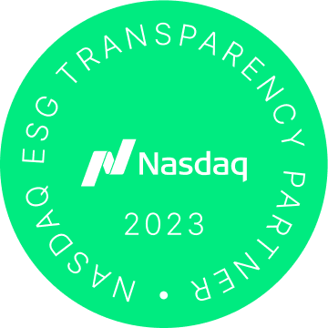 Nasdaq ESG Transparency Partner 2023 Badge